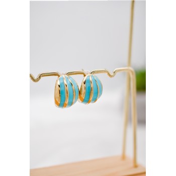 Bay Blue Gold Earrings