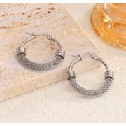 Mesh Silver Earrings