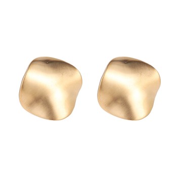 Wavy Mushroom Gold Earrings